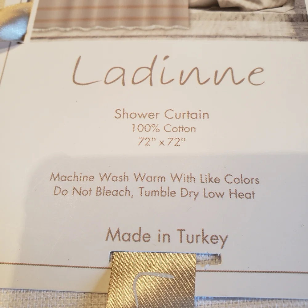 White With Dark Yellow Shower Curtain